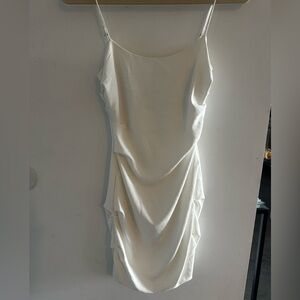 Significant Other White Ruched Dress